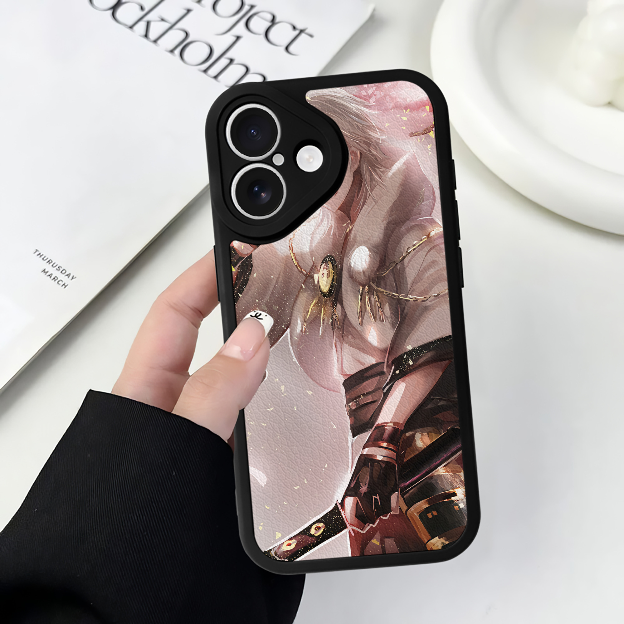 （画像用） 刀剣乱舞 Touken Ranbu 【iPhone 16シリーズ対応】シリコンスマホケース（レザー調） 材質：シリコン